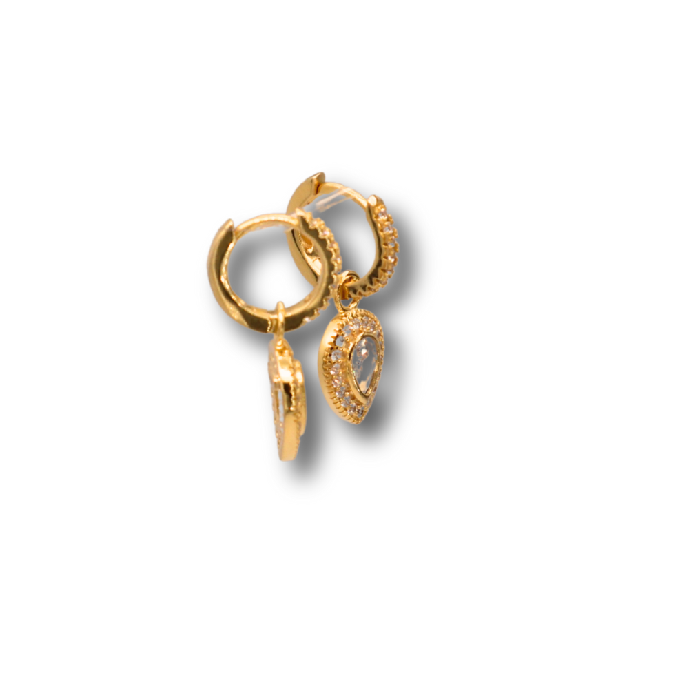 Boucles d'oreilles en argent plaqué or - ETE-3900