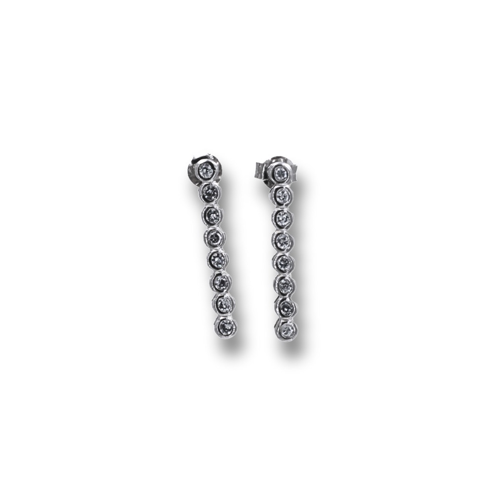 Boucles d'oreilles pendantes zircon - ANC7008br