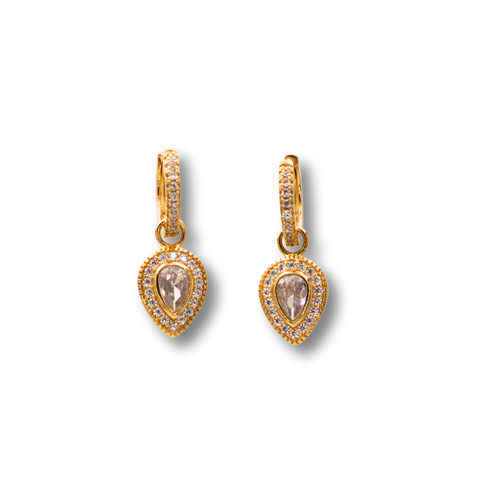 Boucles d'oreilles en argent plaqué or - ETE-3900