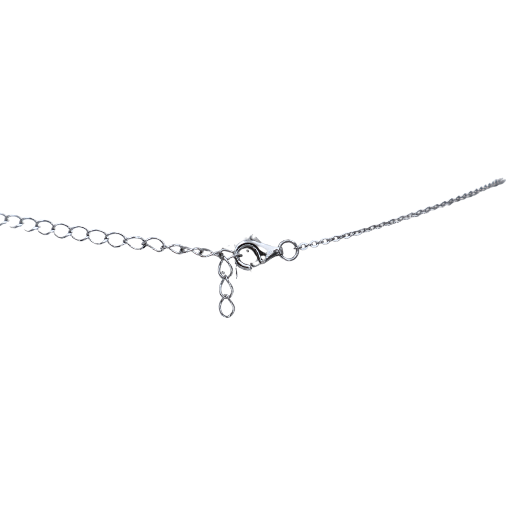 Collier argent pierre noir - 040-200-630