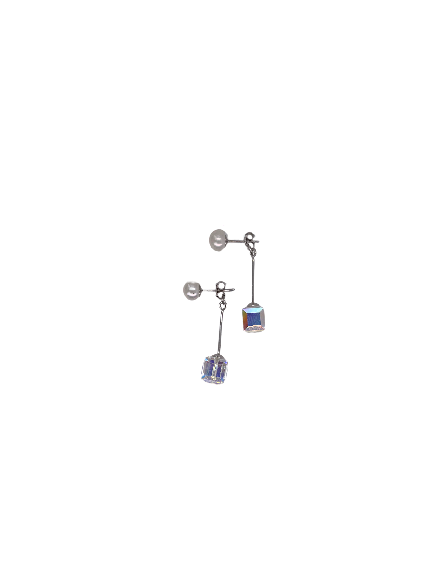 Boucles d'oreilles perle ~ crystal