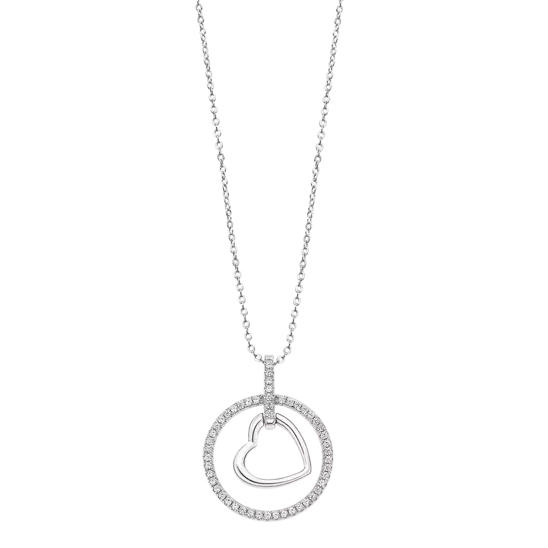 Collier en argent coeur - 3310-1/1