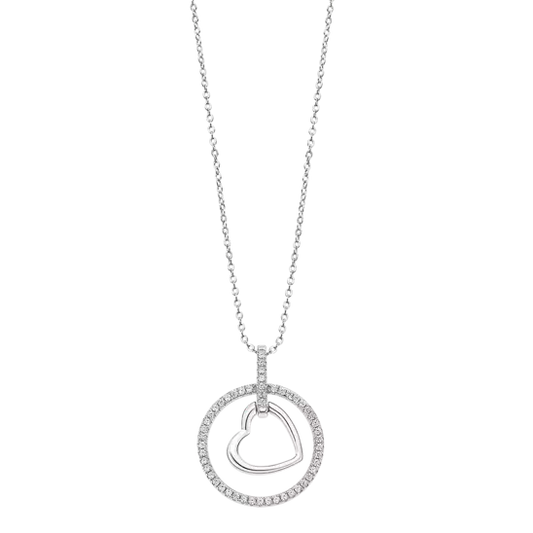 Collier en argent coeur - 3310-1/1
